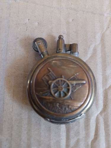 Ww1 trench art brass lighter - ww1,