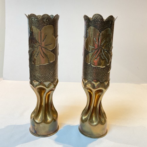 Pair ww1 french 75mm brass - french,