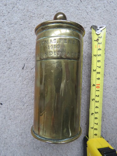Vintage wwi brass trench art - trench,