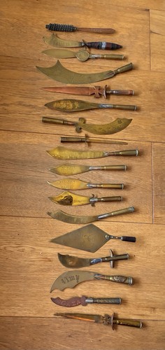 Trench art brass letter - brass,