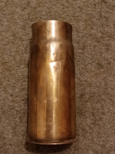 Trench art brass door - art, stop