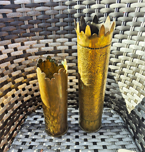 Pair ww1 brass trench - brass,