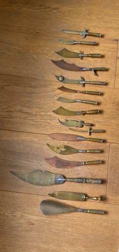 Trench art brass letter - trench,
