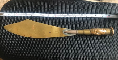Rare british ww1 brass letter - rare,