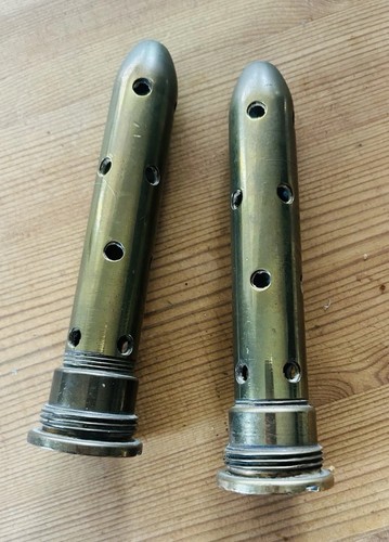 Pair brass primers trench art - brass,