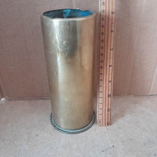 Trench art brass shell case - trench,
