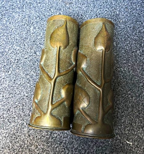 Wwi brass trench - wwi, vase