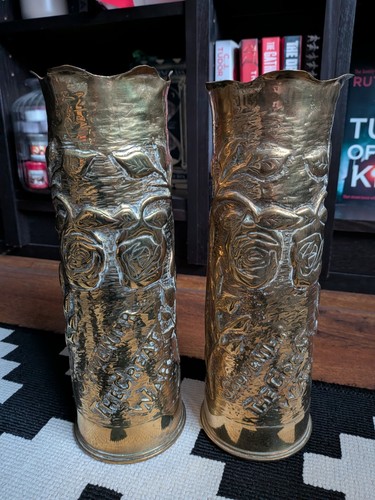 Pair ww1 brass - pair,