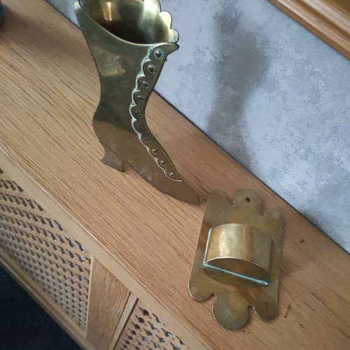 Trench art brass boot and - trench,