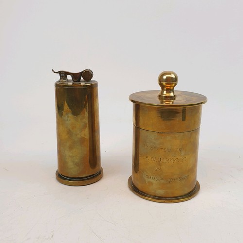 Vintage brass trench art set - vintage,
