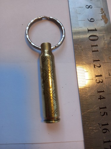 Trench art keyring brass - keyring,