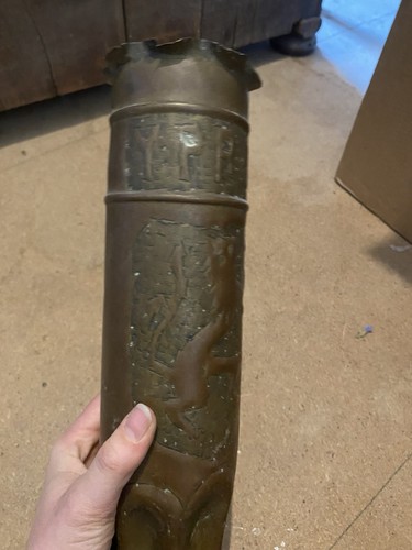 Brass trench art - trophy, vases