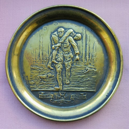 Ww1 antique brass trench art - antique,