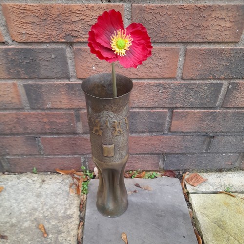 Vintage brass trench art shell - vintage,