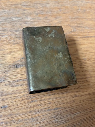 Trench art brass matchbox - brass,