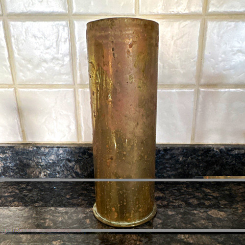 Wwi brass trench art shell - trench,