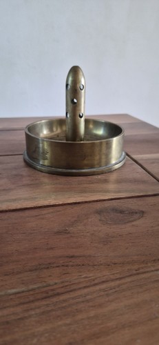 Antique brass shell trench - brass,