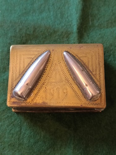 Ww1 trench art - art, matchbox