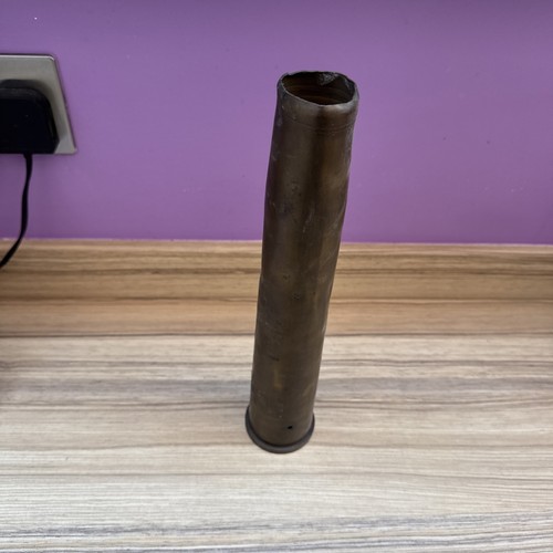 Brass trench art vase made - brass,